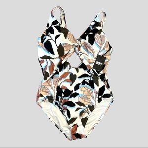 DKNY NEW floral Prints one piece swimsuit Sz 16